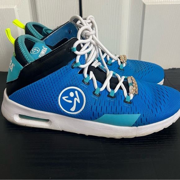 ZUMBA Women's Air Funk Sneakers, Nonslip Mid-Top Dance Sneakers Size 7 Blue - Picture 4 of 11